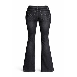 Y2K Mossimo Low Rise Boot Cut Charcoal Black Womens Jeans Size 8 Goth Grunge Alt